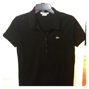 Black Lacoste Shirt Size 42 ( made in Peru)